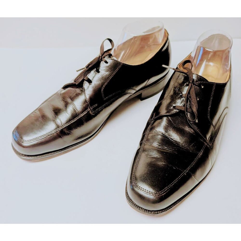 Vtg Florsheim Leather Dress Shoes MENS SIZE 11.5D Tobacco Brown 521740 Lace Up